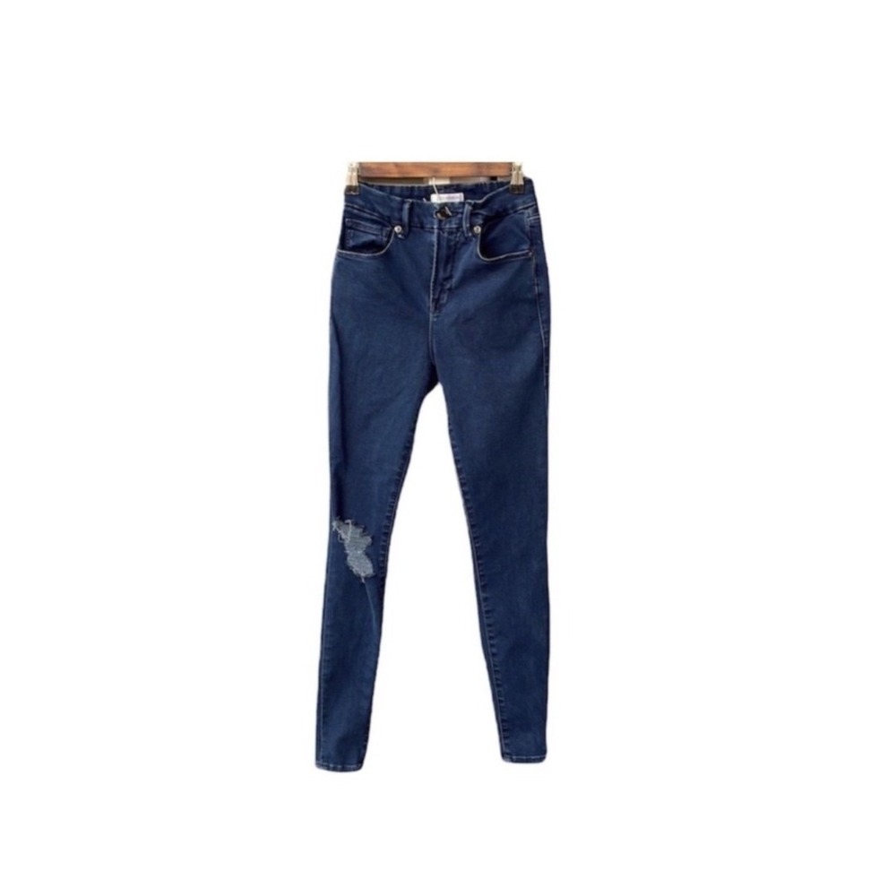 Good American Jeans Pants Good Legs High Rise Skinny Blue Denim Sz 25 GLC367T